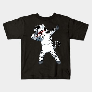 Zebra Dabbing Dab Dance Funny Birthday Gift Kids T-Shirt